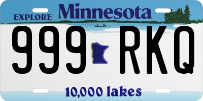 MN license plate 999RKQ