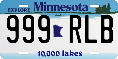MN license plate 999RLB