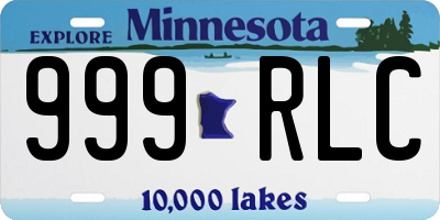 MN license plate 999RLC