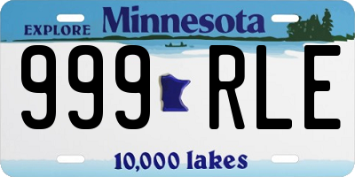 MN license plate 999RLE