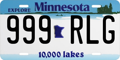 MN license plate 999RLG