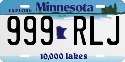 MN license plate 999RLJ