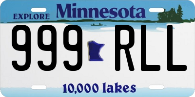 MN license plate 999RLL