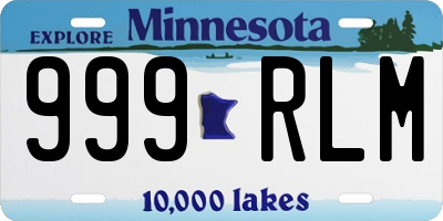 MN license plate 999RLM