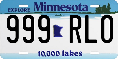 MN license plate 999RLO