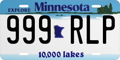 MN license plate 999RLP