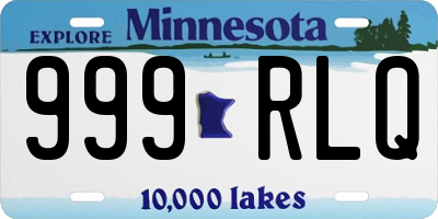 MN license plate 999RLQ