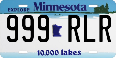 MN license plate 999RLR