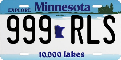 MN license plate 999RLS