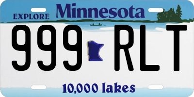 MN license plate 999RLT