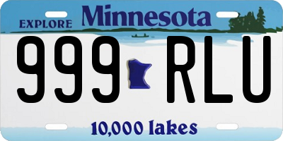 MN license plate 999RLU