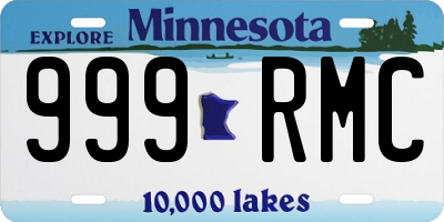 MN license plate 999RMC
