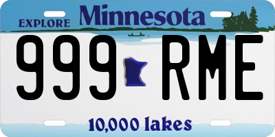 MN license plate 999RME