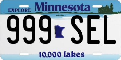 MN license plate 999SEL