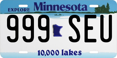 MN license plate 999SEU