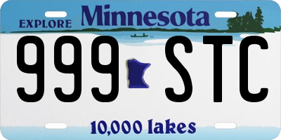 MN license plate 999STC