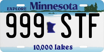 MN license plate 999STF