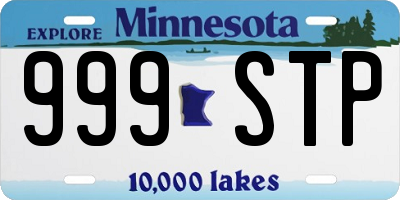 MN license plate 999STP