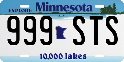 MN license plate 999STS