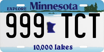 MN license plate 999TCT