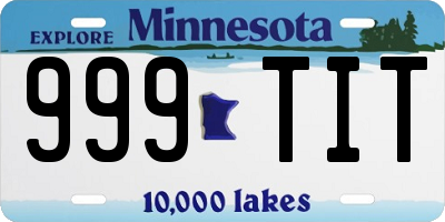 MN license plate 999TIT