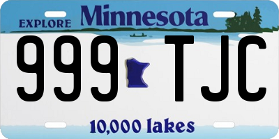 MN license plate 999TJC