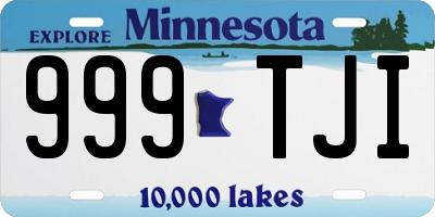 MN license plate 999TJI