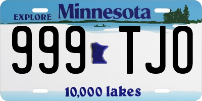 MN license plate 999TJO
