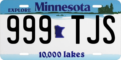MN license plate 999TJS
