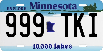 MN license plate 999TKI