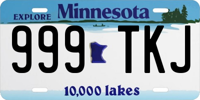 MN license plate 999TKJ