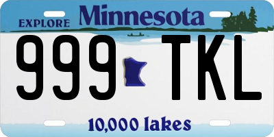 MN license plate 999TKL
