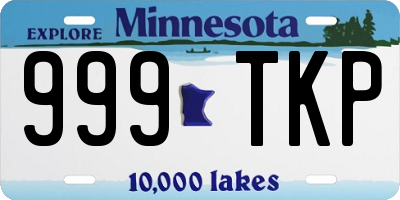 MN license plate 999TKP