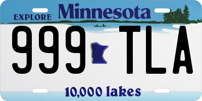 MN license plate 999TLA