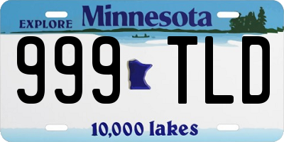 MN license plate 999TLD