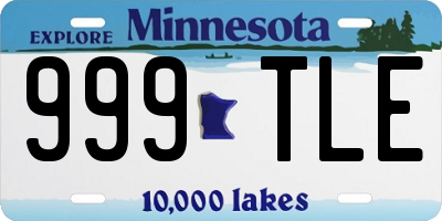 MN license plate 999TLE