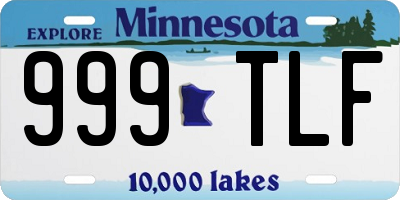 MN license plate 999TLF