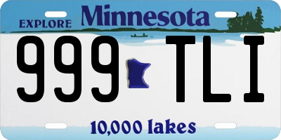MN license plate 999TLI