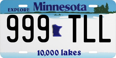 MN license plate 999TLL