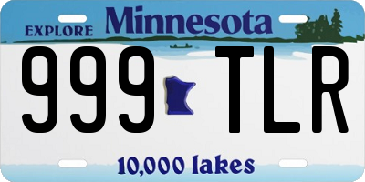 MN license plate 999TLR