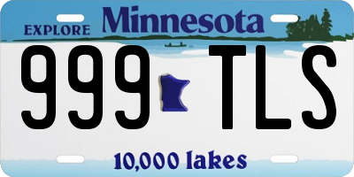 MN license plate 999TLS