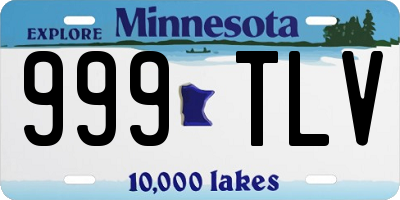 MN license plate 999TLV