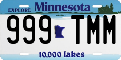 MN license plate 999TMM