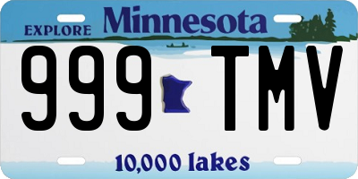 MN license plate 999TMV