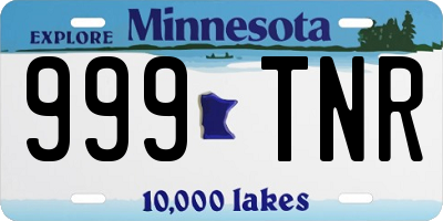 MN license plate 999TNR