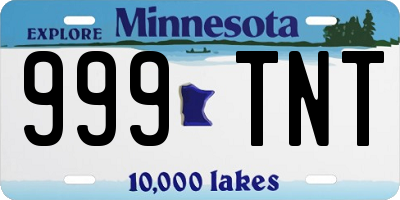 MN license plate 999TNT