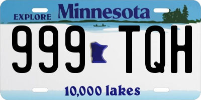 MN license plate 999TQH