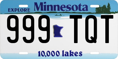 MN license plate 999TQT