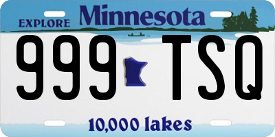 MN license plate 999TSQ