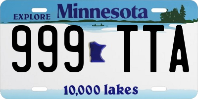 MN license plate 999TTA